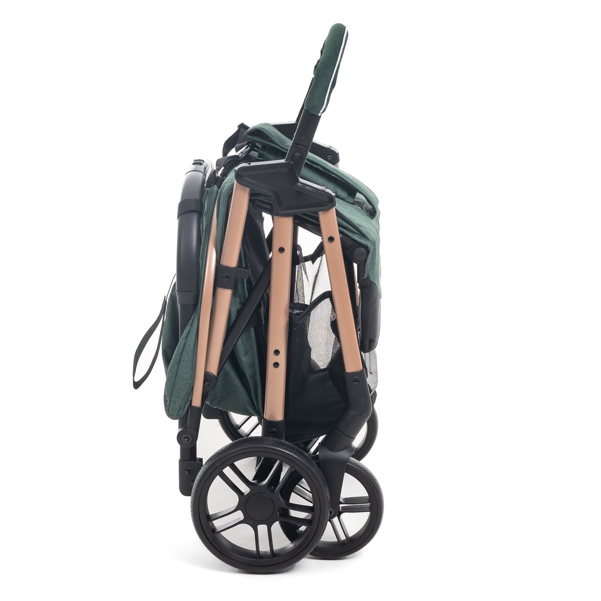 Poussette Bébé Canne Ultra Compacte – Légère – Pliage à Une Main – Noix - vert couleur unique, BEBELISSIMO J'AIME