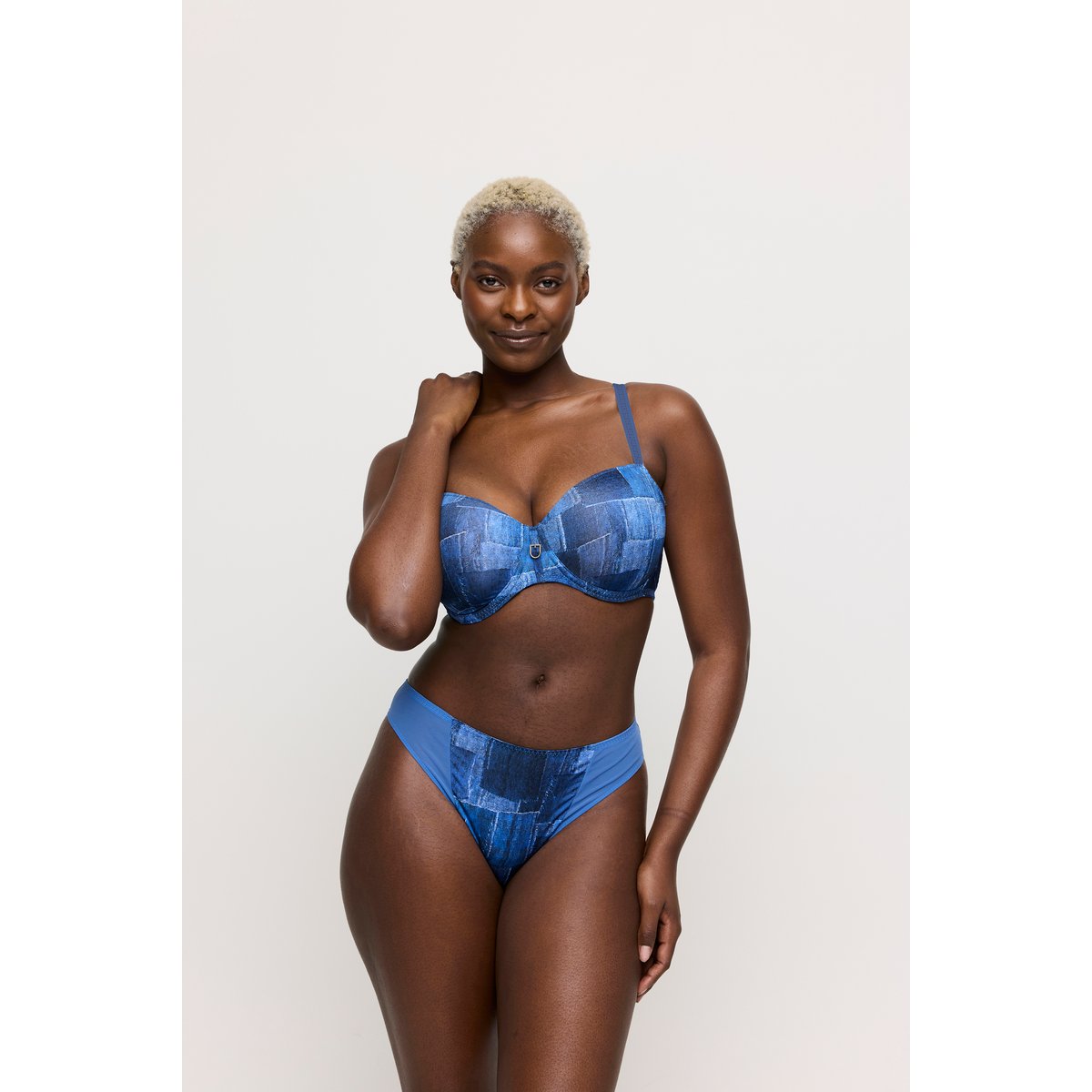 Soutien gorge balconnet rembourré MAUNA bleu - twill blue, PRIMADONNA