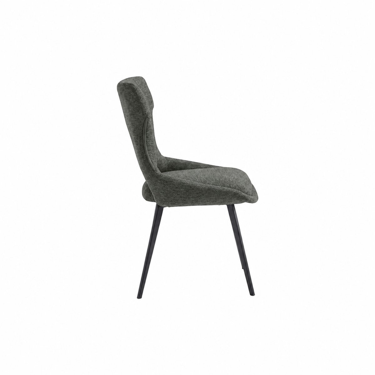 Chaise de salle à manger en tissu (lot de 2) LUGANO gris, PIER IMPORT