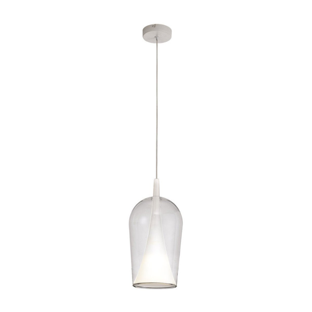 Suspension verre transparent Elsa transparent, MILLUMINE