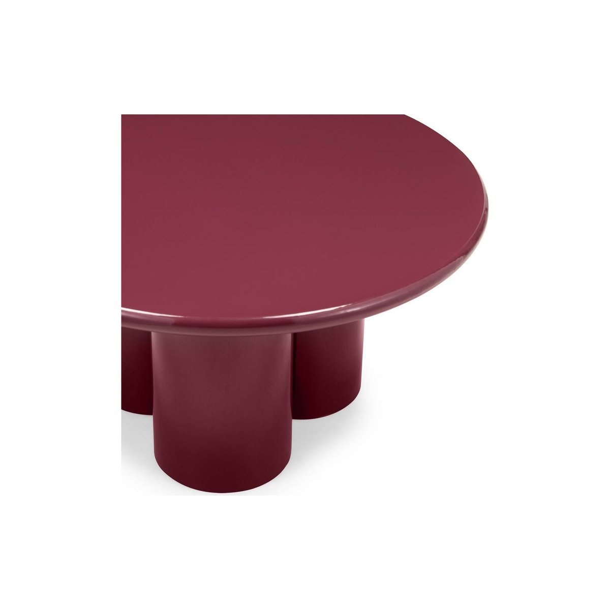 Table basse ronde, BURGUN bordeaux brillant, RECOLLECTION