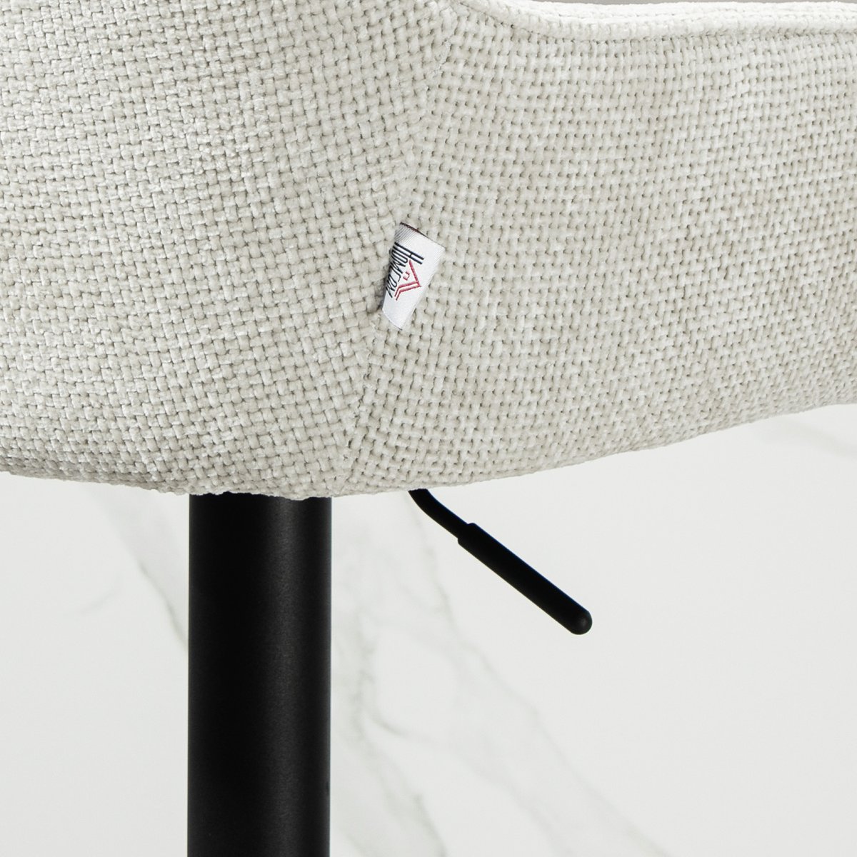 Tabouret de bar Polyester Crème crème, noir, HOMCOM