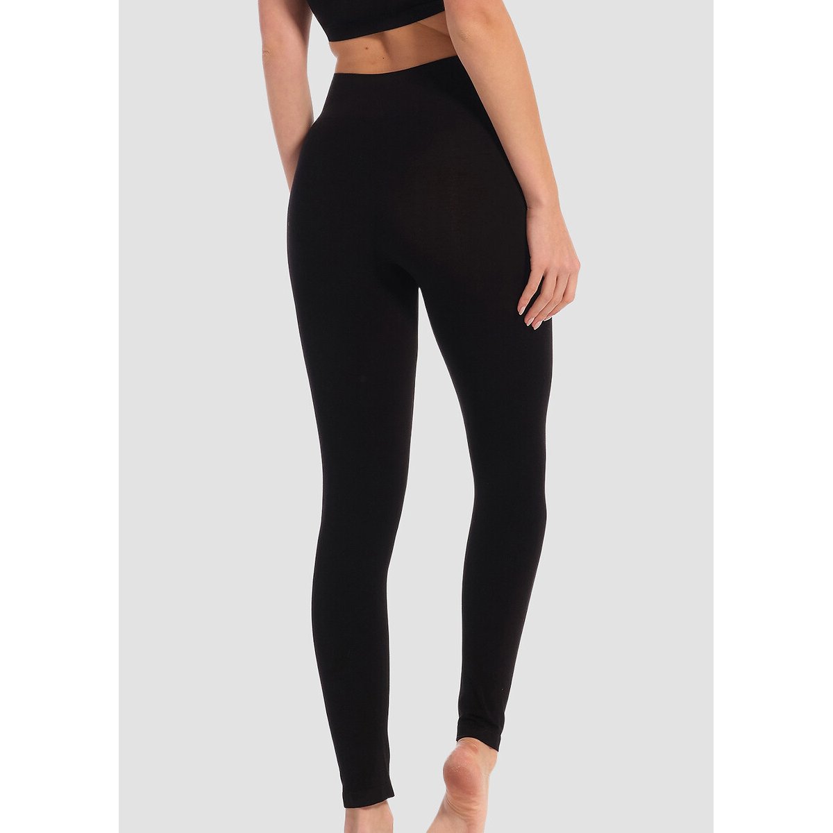 Legging sans pieds en fibres de bambou noir, MAGIC BODYFASHION