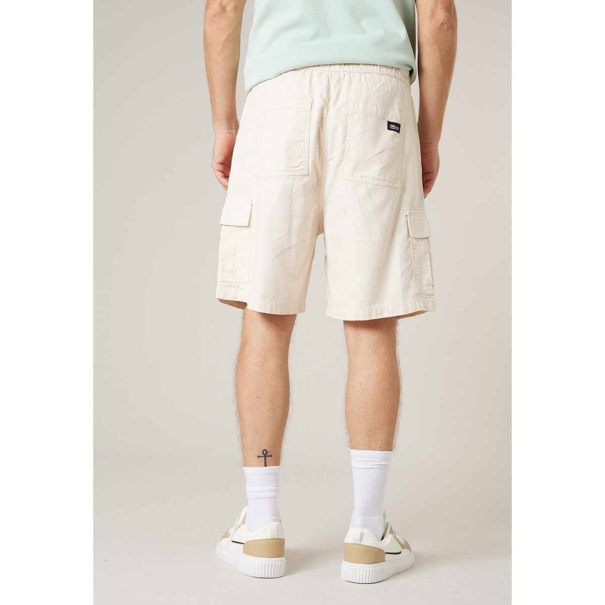 Bermuda relaxed homme en 100% coton HELION cream, DEELUXE