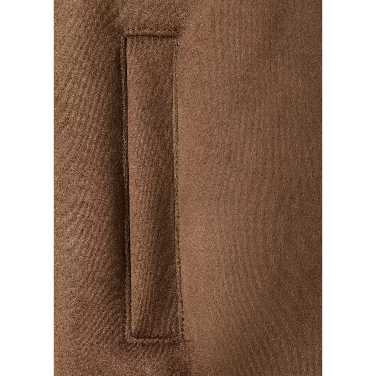 Manteau effet daim imitation mouton retourné marron, MANGO KIDS