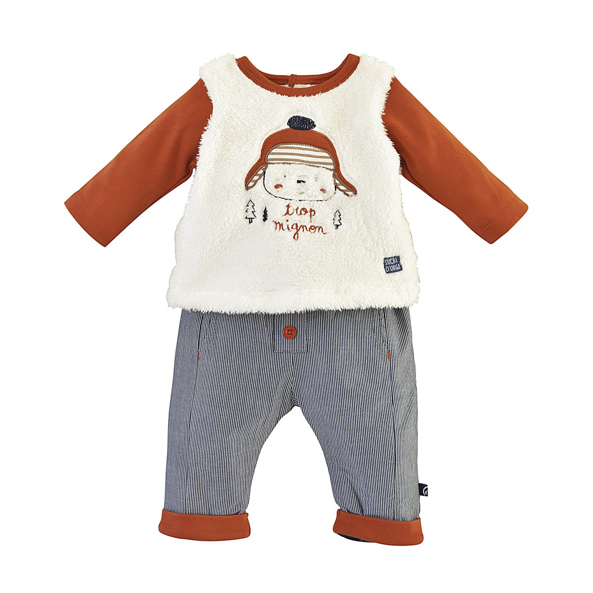 Tee shirt + pantalon denis beige, SUCRE D'ORGE