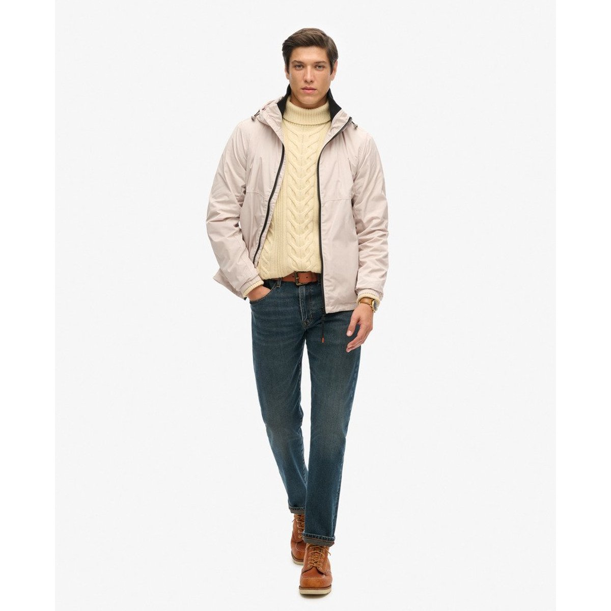 Veste à capuche SD Windbreaker gris château, SUPERDRY