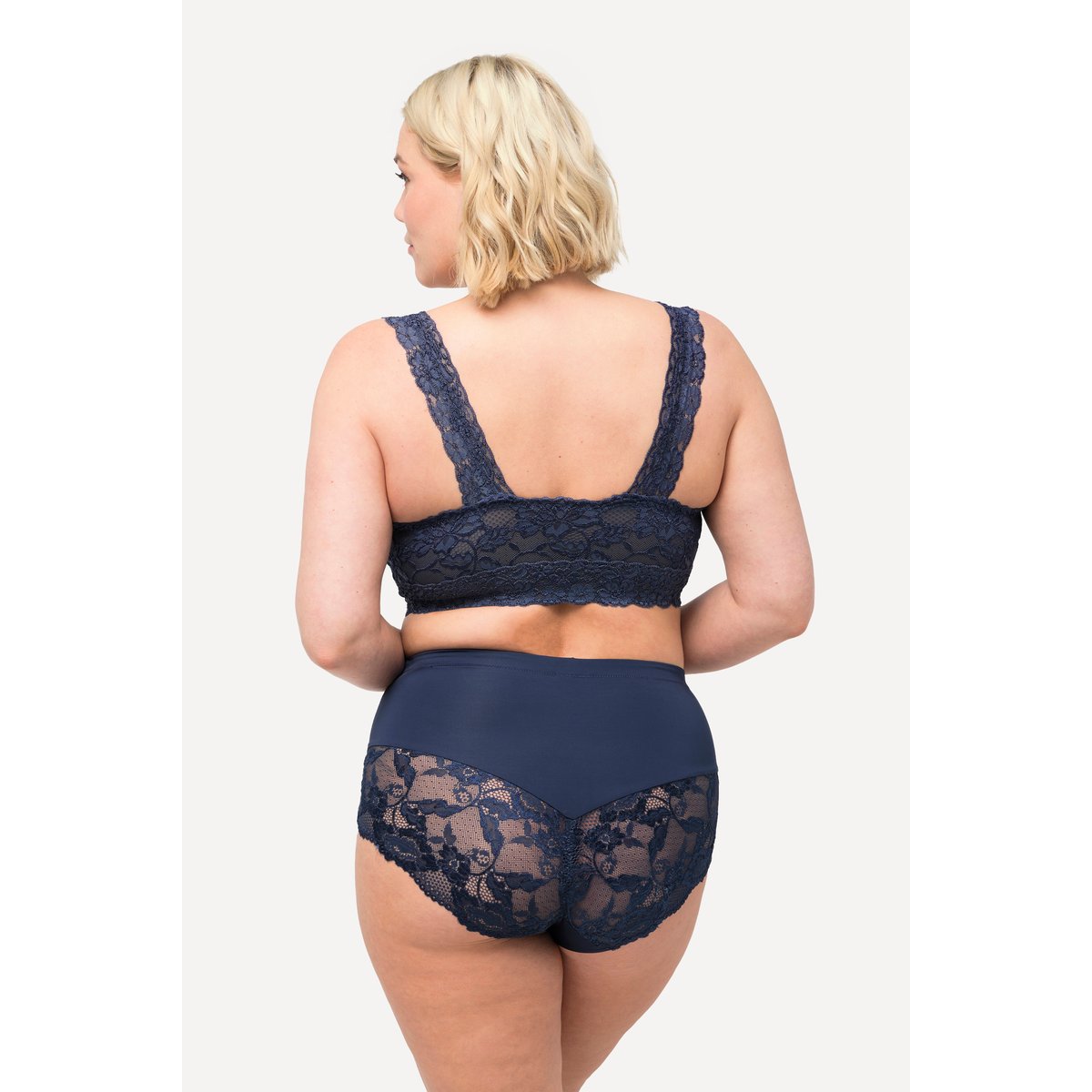 Bralette sans armatures. Fermeture zippée bleu nuit, ULLA POPKEN