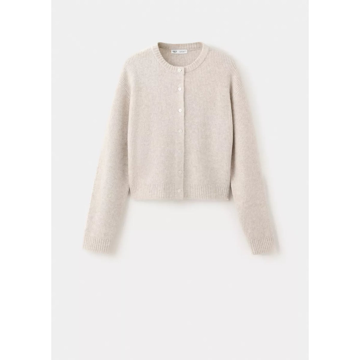 Cardigan côtelé avec boutons sable, MANGO TEEN