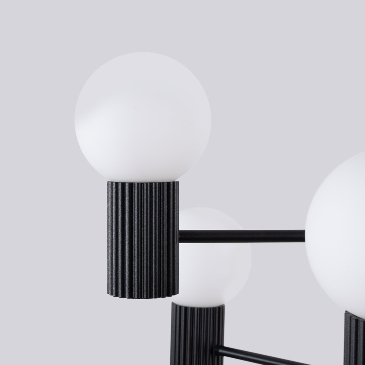 Lustre Aluminium Noir G9 6 Halo noir, EDEN