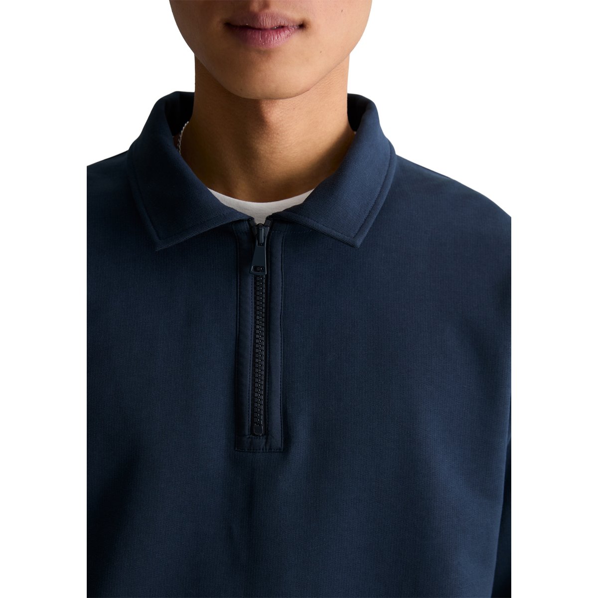 Sweat-Troyer relaxed en pur coton bio bleu foncé, MARC O’POLO DENIM