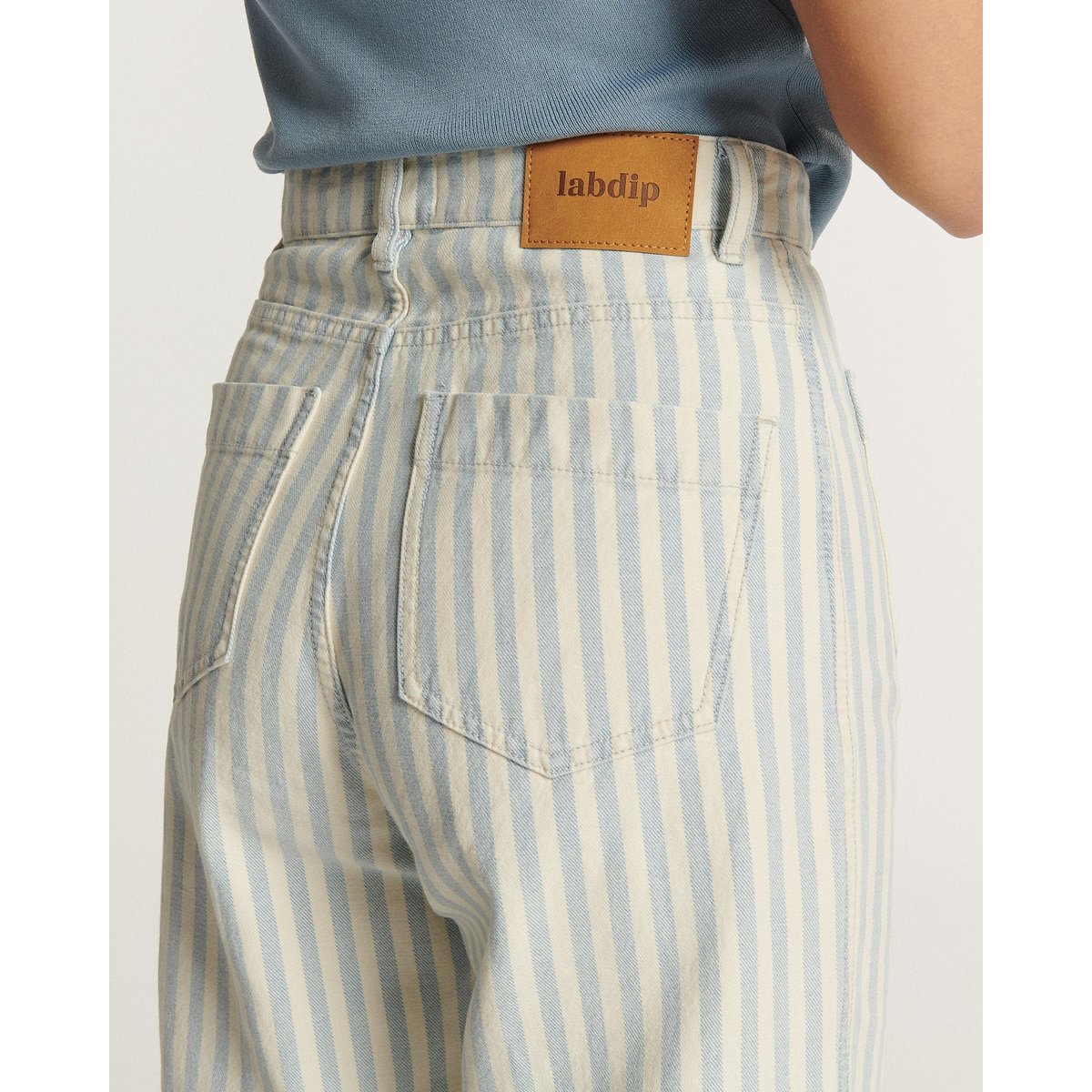 JEANS DROIT LARGE TAILLE HAUTE DENIM CONFORT indigo, LABDIP