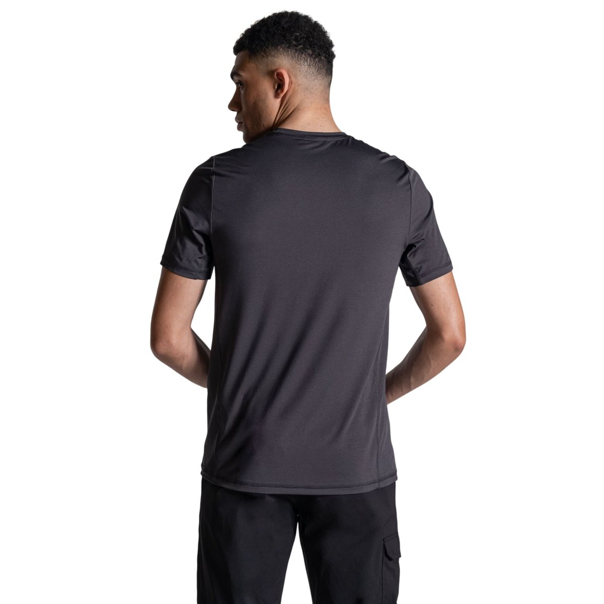 T-shirt cintré motif/style réfléchissant CHARON noir, CRAGHOPPERS