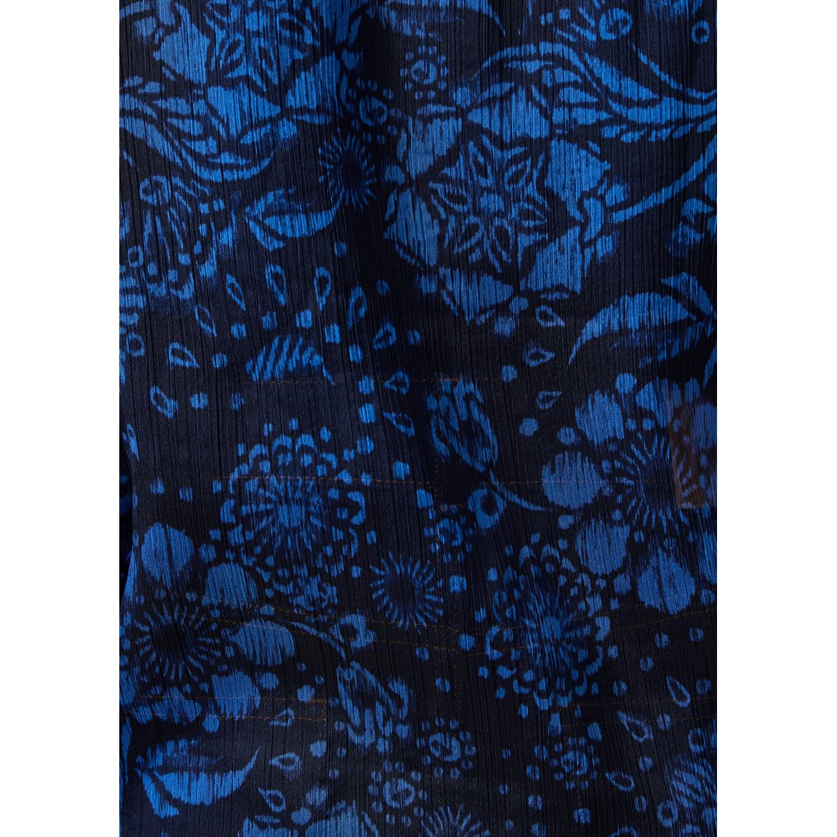 Top en voile imprimé floral manches longues bleu, LA FEE MARABOUTEE