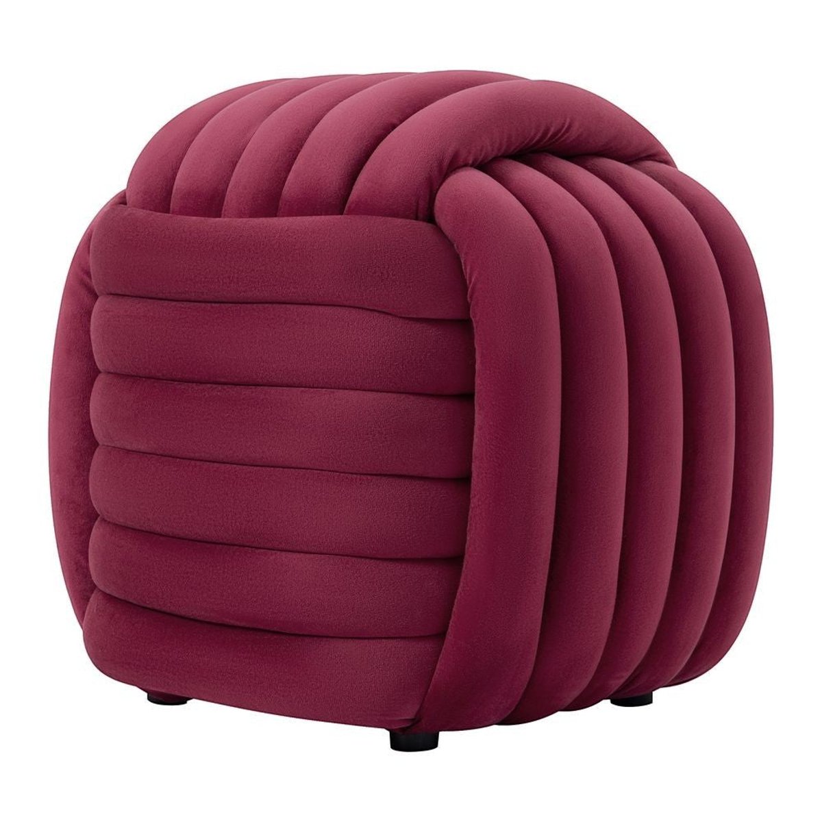 Pouf noeud velours bordeaux, ZAGO