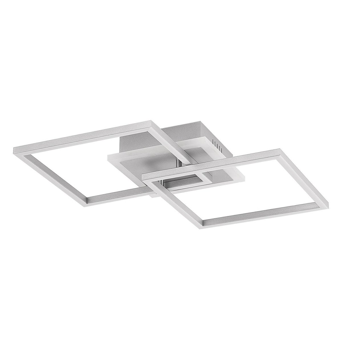 Plafonnier en aluminium moderneLED, Fjardo argent, LINDBY