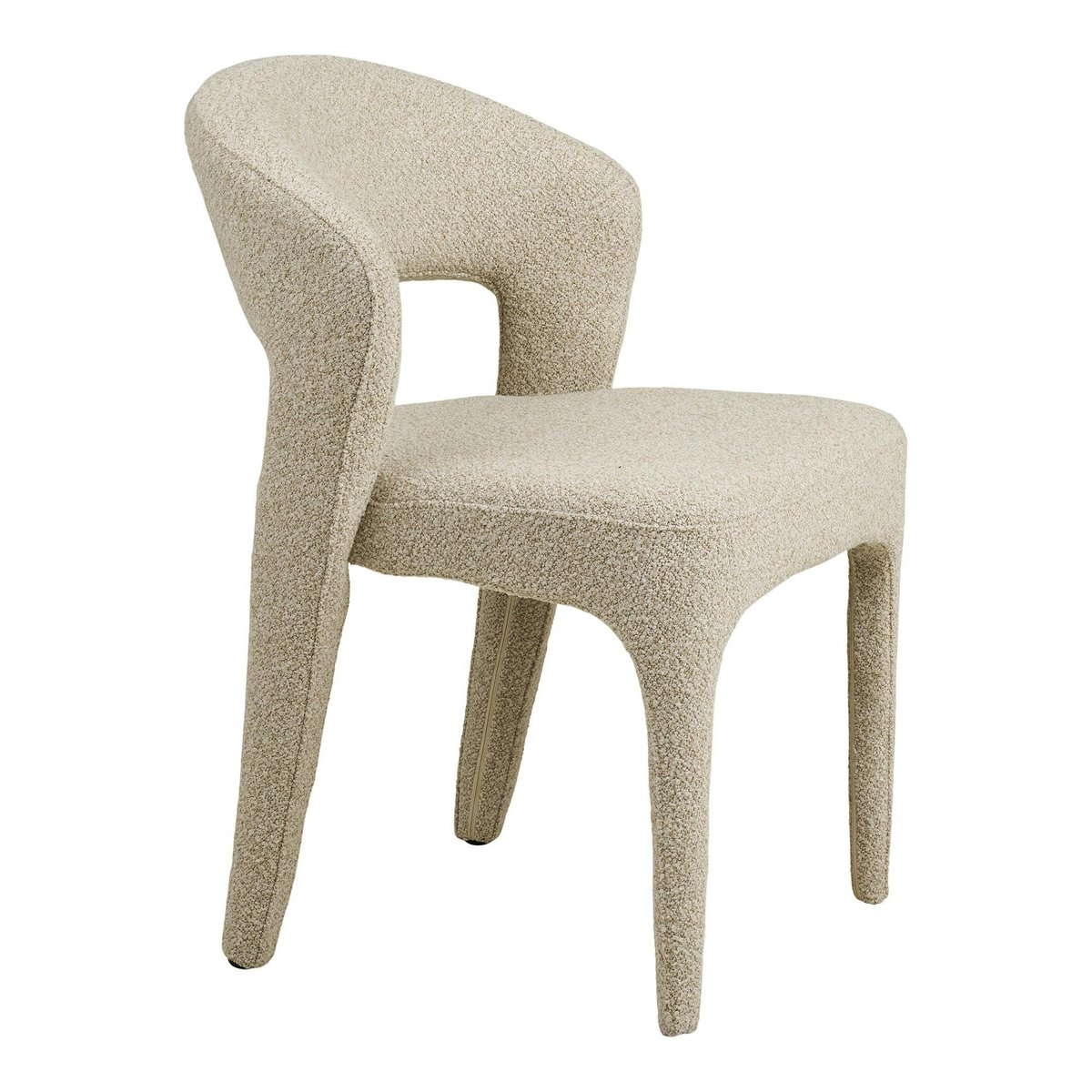 Chaise en tissu bouclette sable (lot de 2) TULSA beige, PIER IMPORT