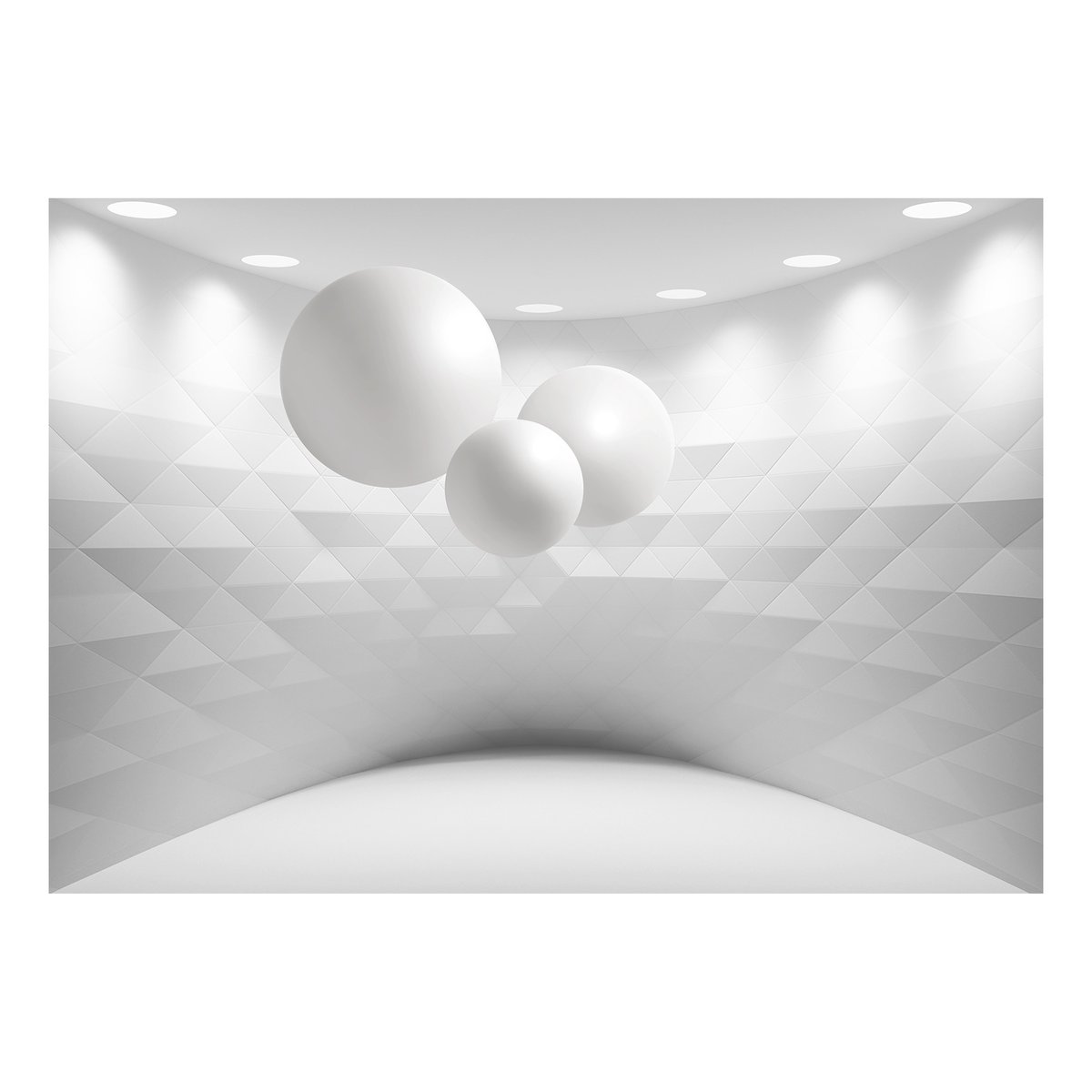 Papier peint intissé panoramique 3D et Perspective Geometric Room noir, EDEN