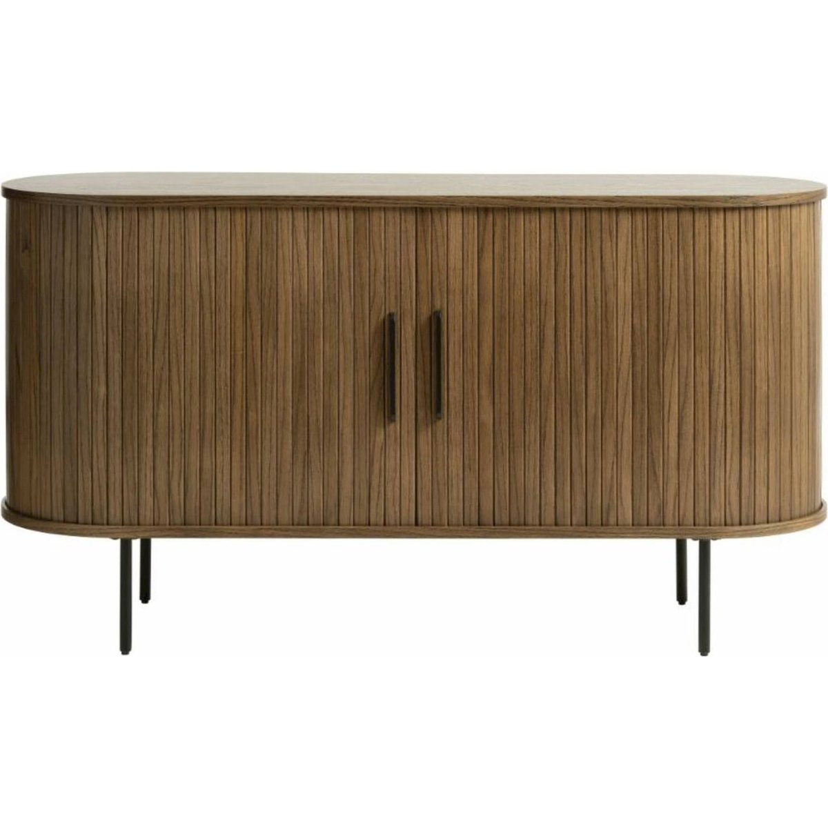 Buffet cannelé en bois collection GATIVEL noir mat, RECOLLECTION