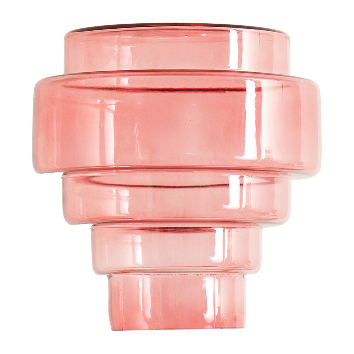 Lora 5-Tier Glass Easy Fit Pendant Lamp Shade pink, SO'HOME