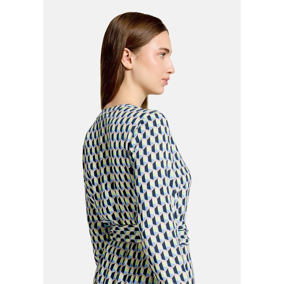 Robe-chemisier à ceinture bleu/vert, BETTY BARCLAY