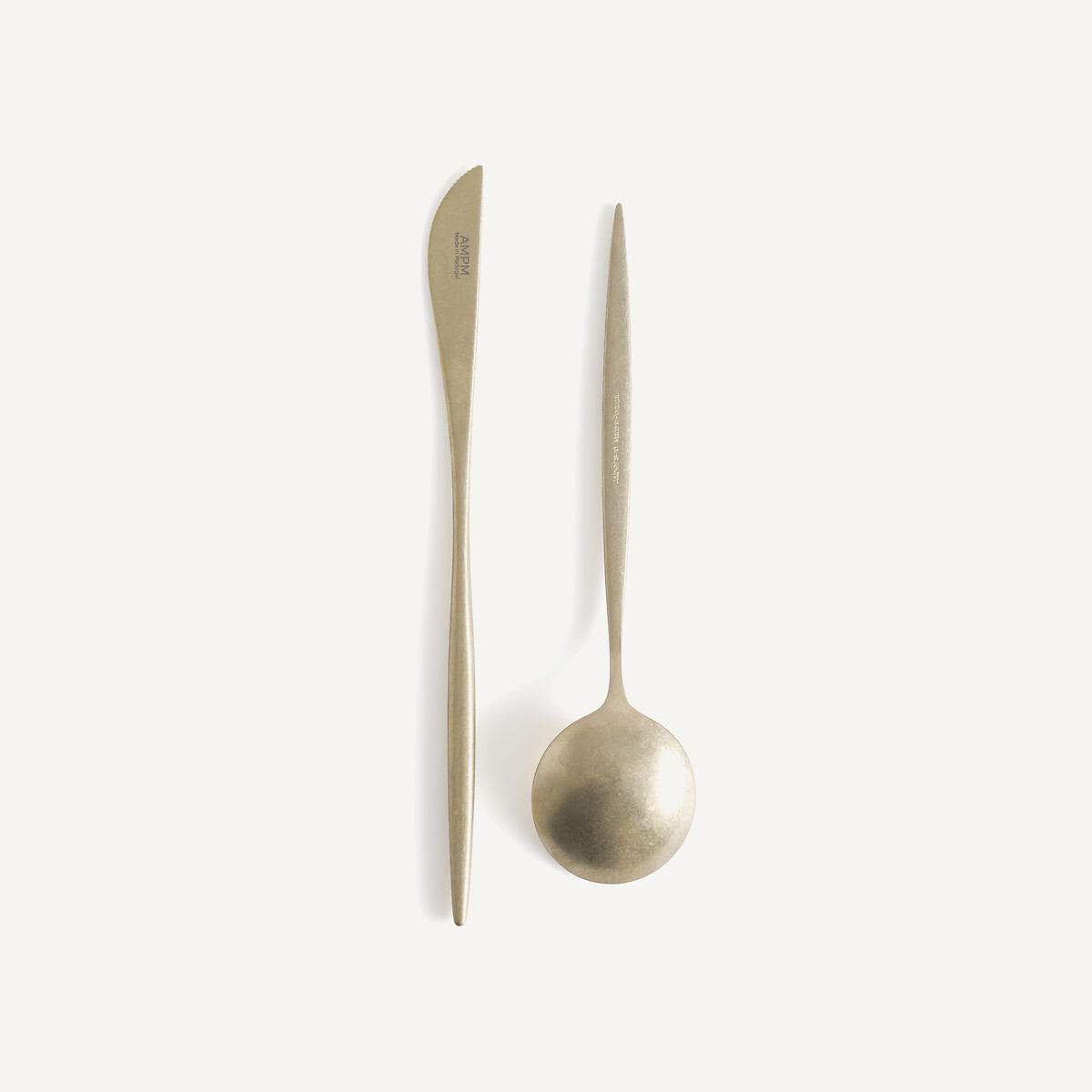 Ménagère 16 pièces en inox, Nagi doré vieilli, AM.PM