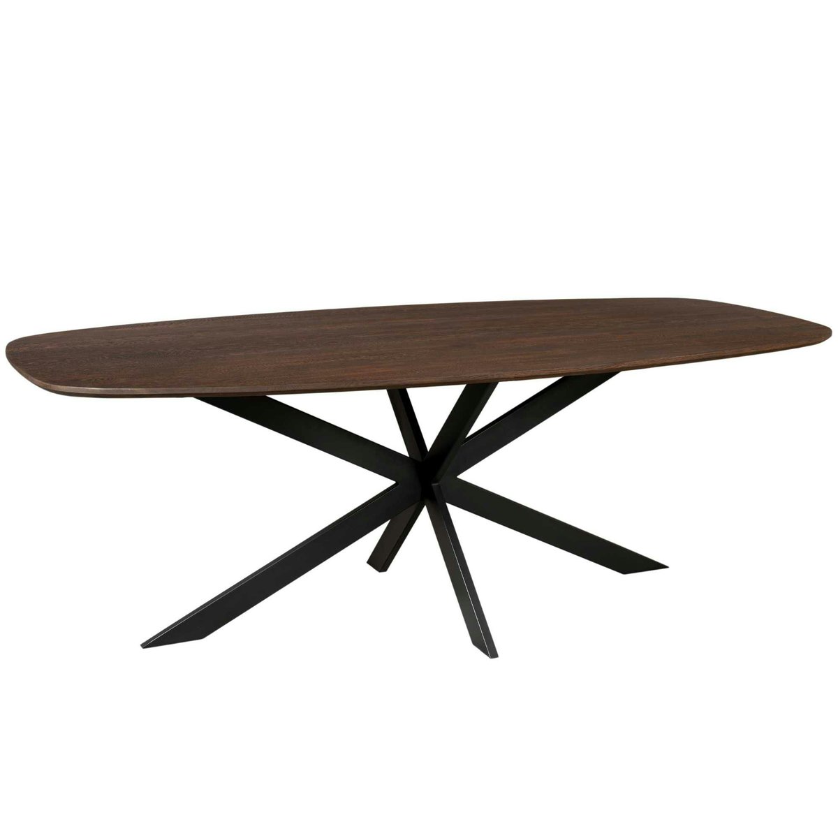 Table à manger bords arrondis 8 places LEXTON chêne brun, PIER IMPORT