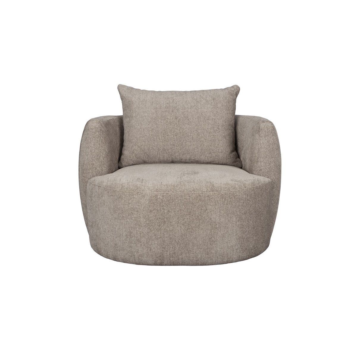 Fauteuil design en tissu, ROCCA taupe, DUTCHBONE