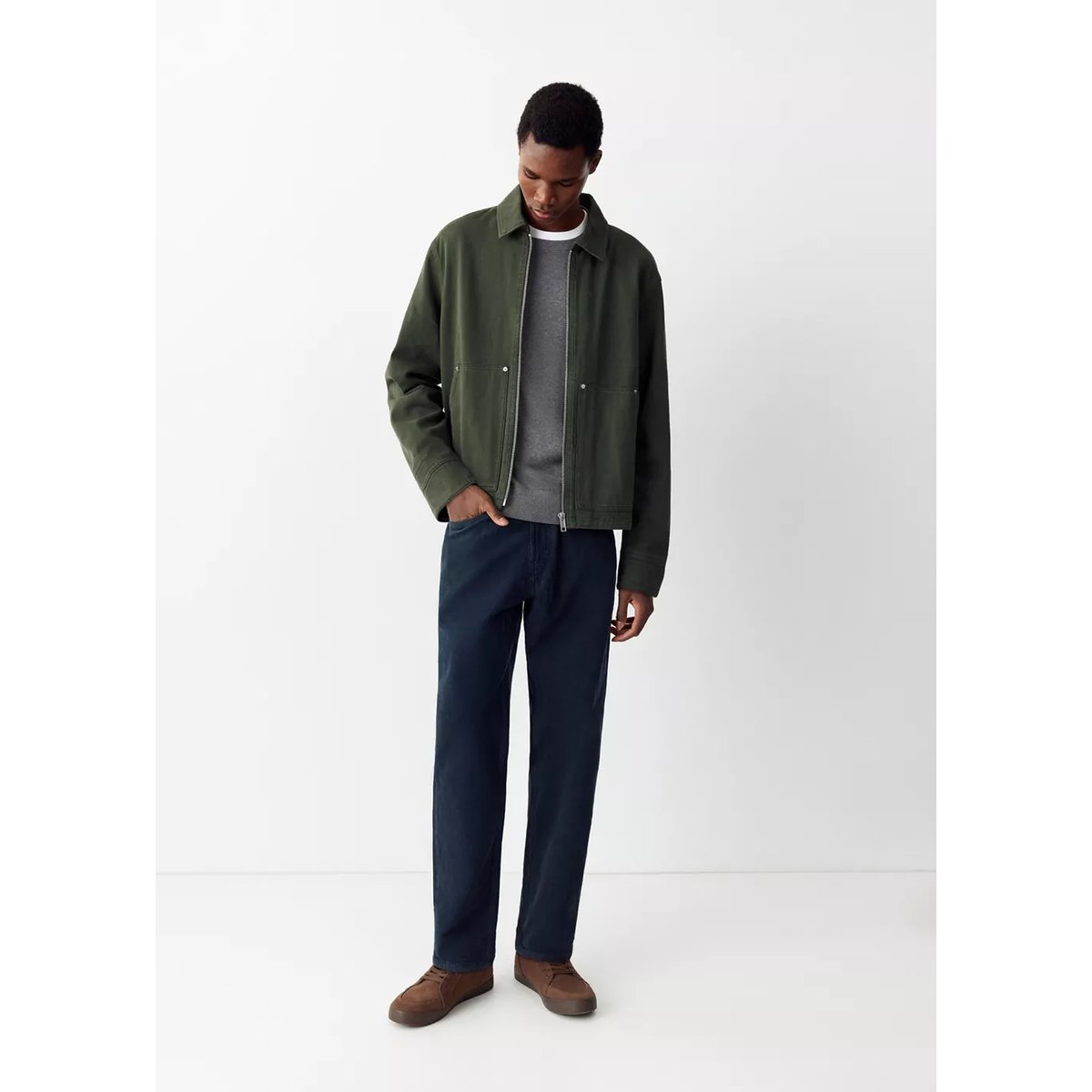 Veste jean poches kaki, MANGO TEEN