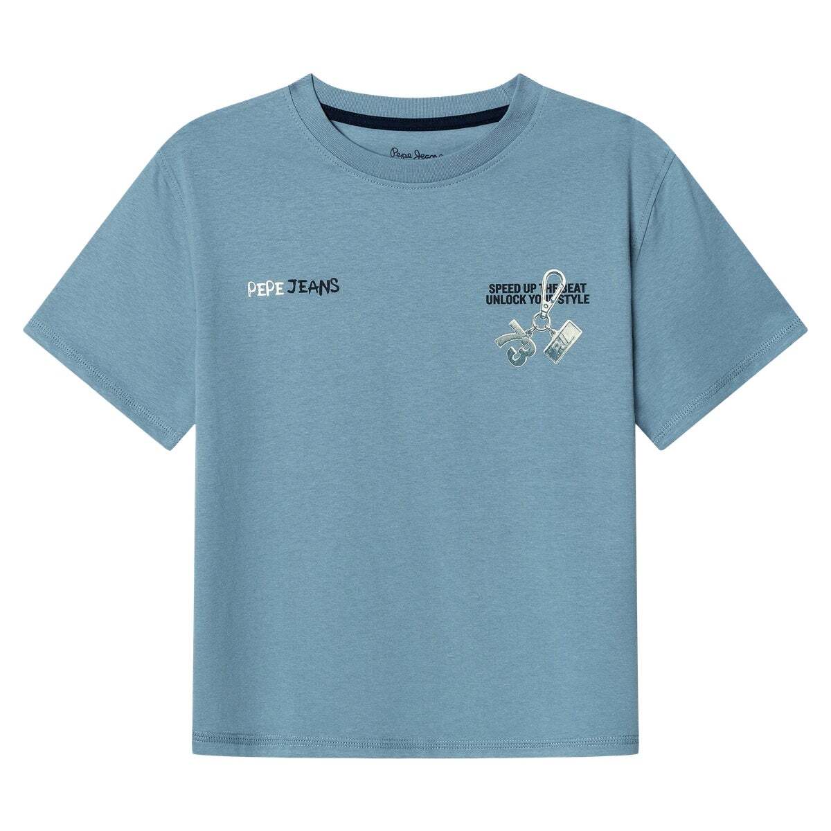 T-Shirt Coupe Décontractée Avec Imprimé bleu quai, PEPE JEANS