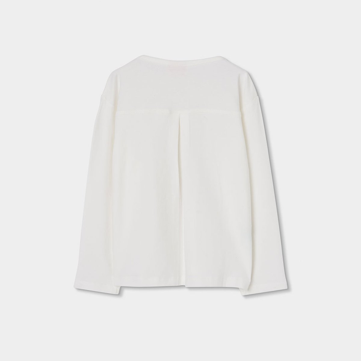 T-shirt fille en maille avec clous blanc, BOBOLI