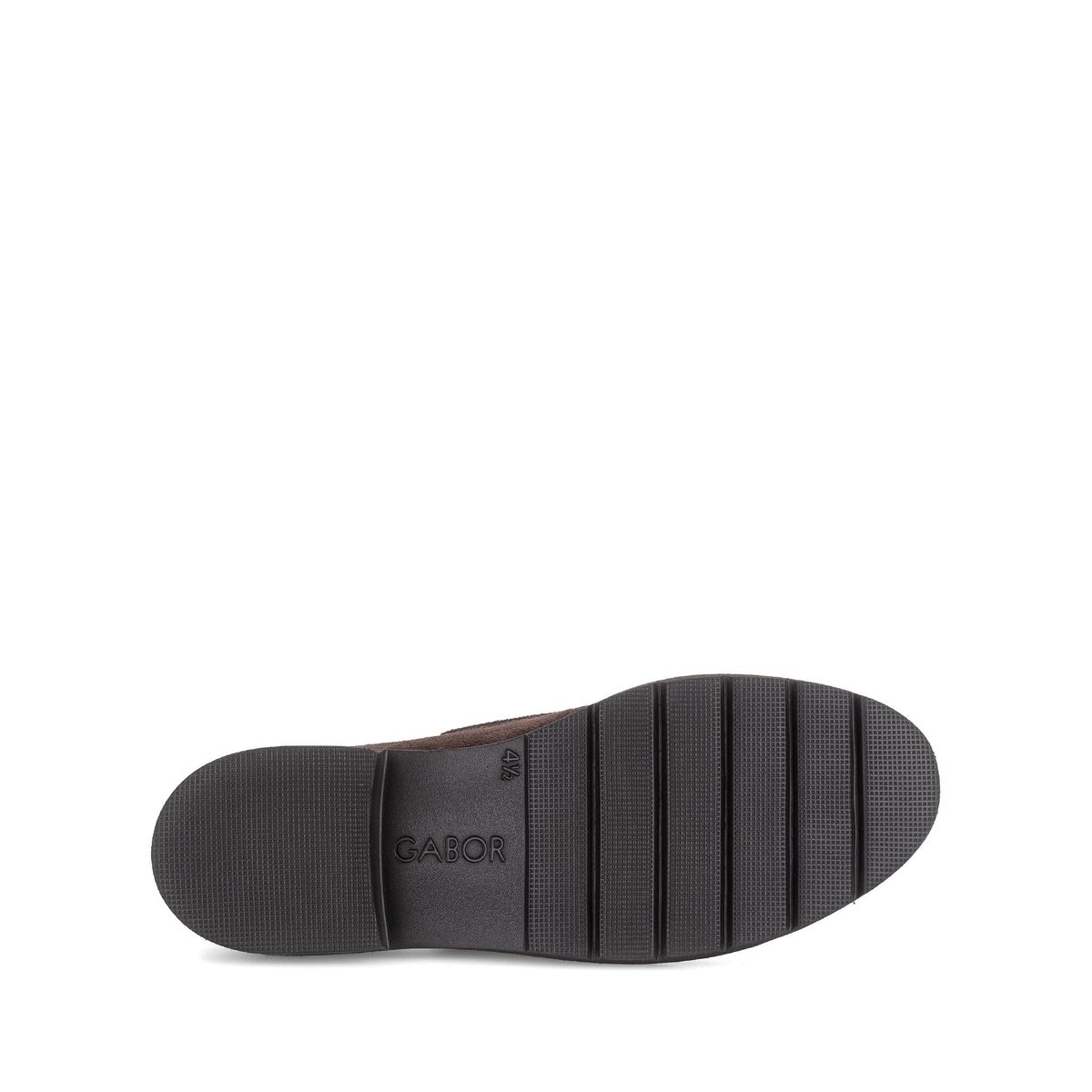 Mocassins en cuir à talon décroché marron velours, GABOR