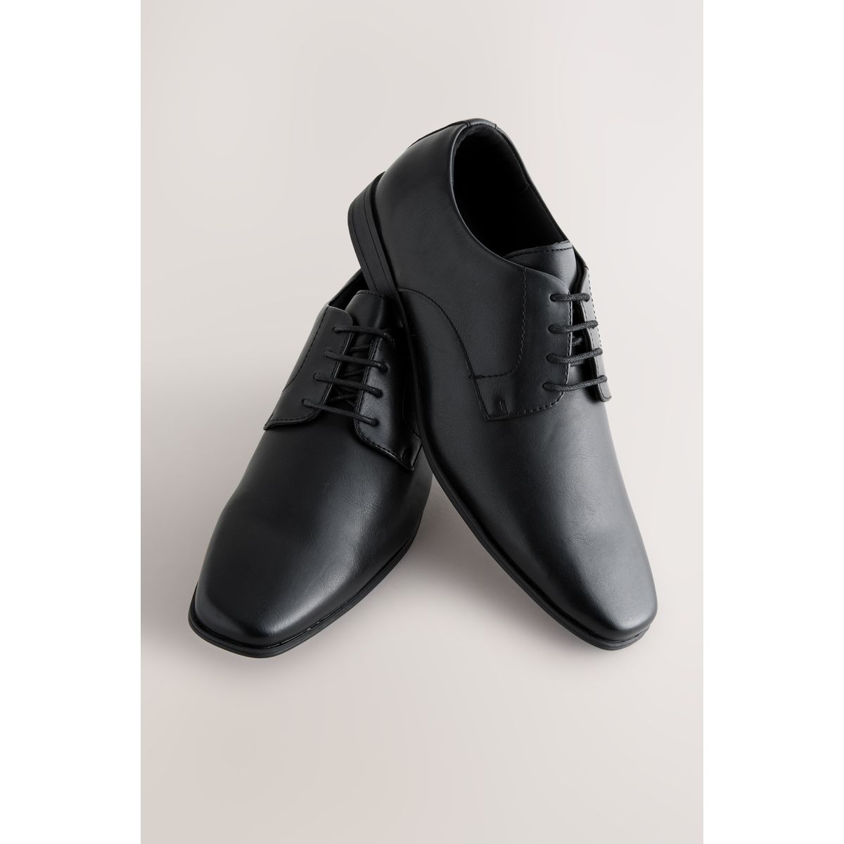 Chaussures derby fines à bout carré noir, NEXT