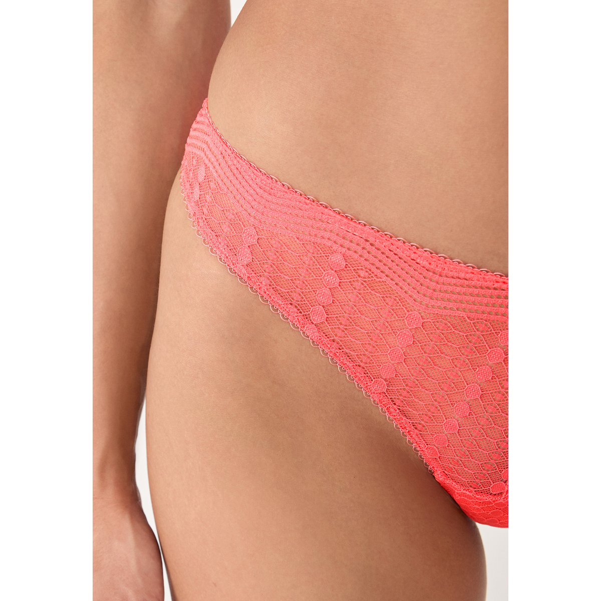 Culotte en dentelle ENVERGURE corail, ETAM
