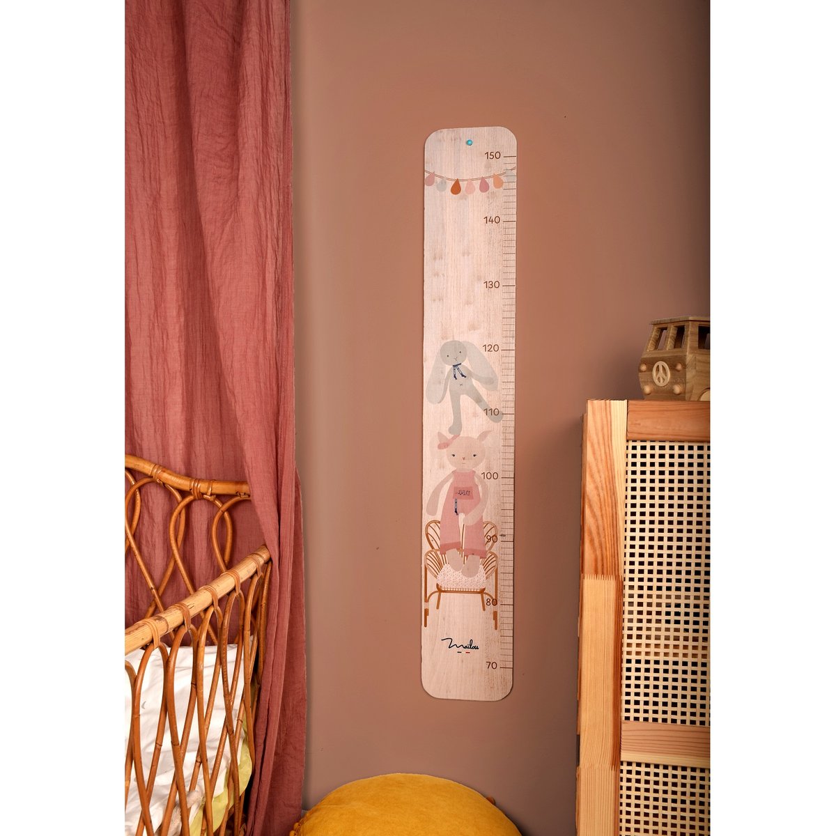 Toise en bois Souris beige, MAILOU TRADITION