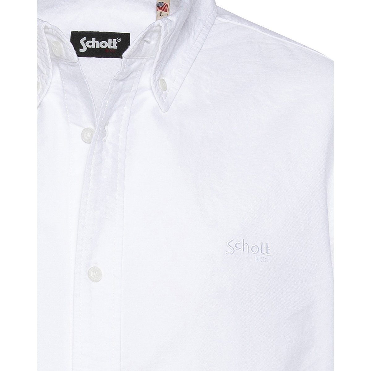 Chemise à manches courtes blanc, SCHOTT