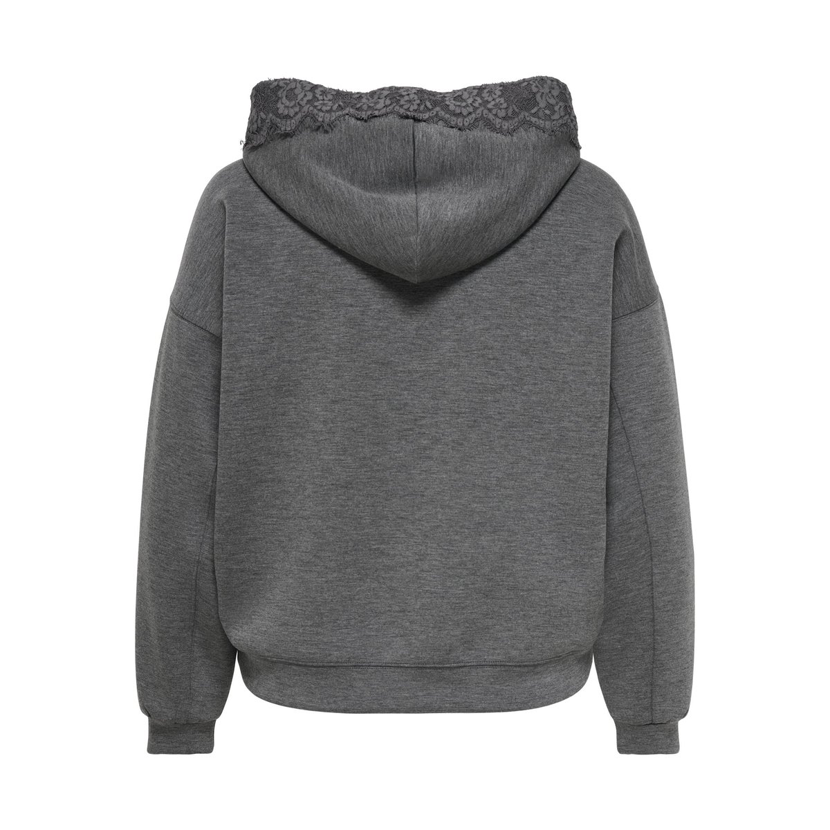 Sweat À Capuche dark grey melange 1, ONLY CARMAKOMA
