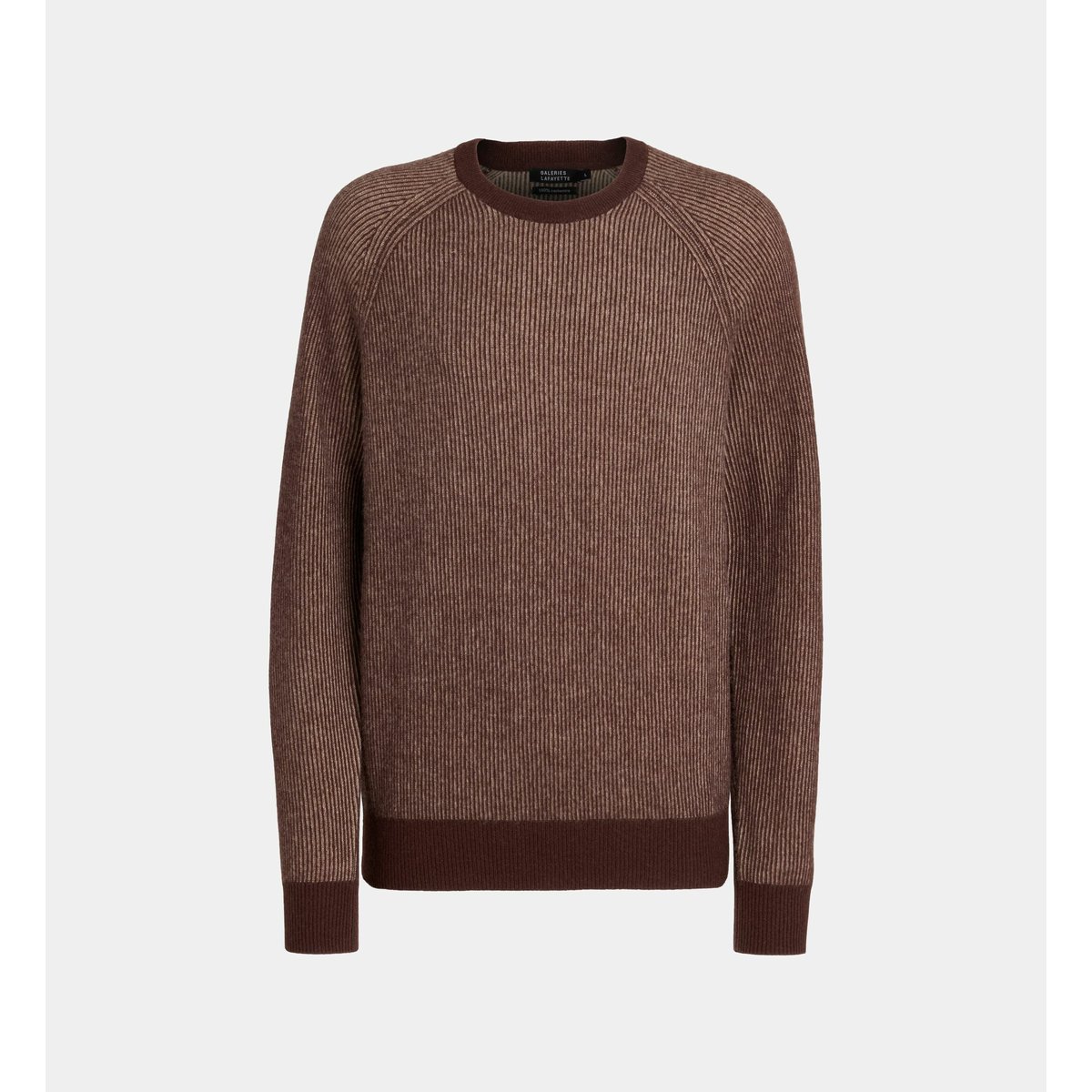 Pull   nachribco maille cachemire marron et multicolore, GALERIES LAFAYETTE