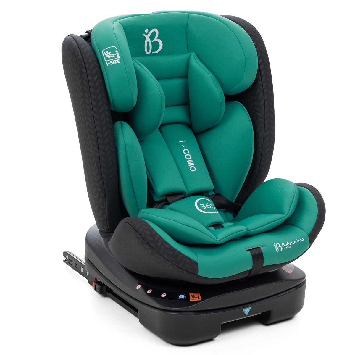 Bebelissimo - Siège auto Isofix - pivontant 360 ° - 40-150 cm - 0-36kg i- COMO vert couleur unique, BEBELISSIMO J'AIME