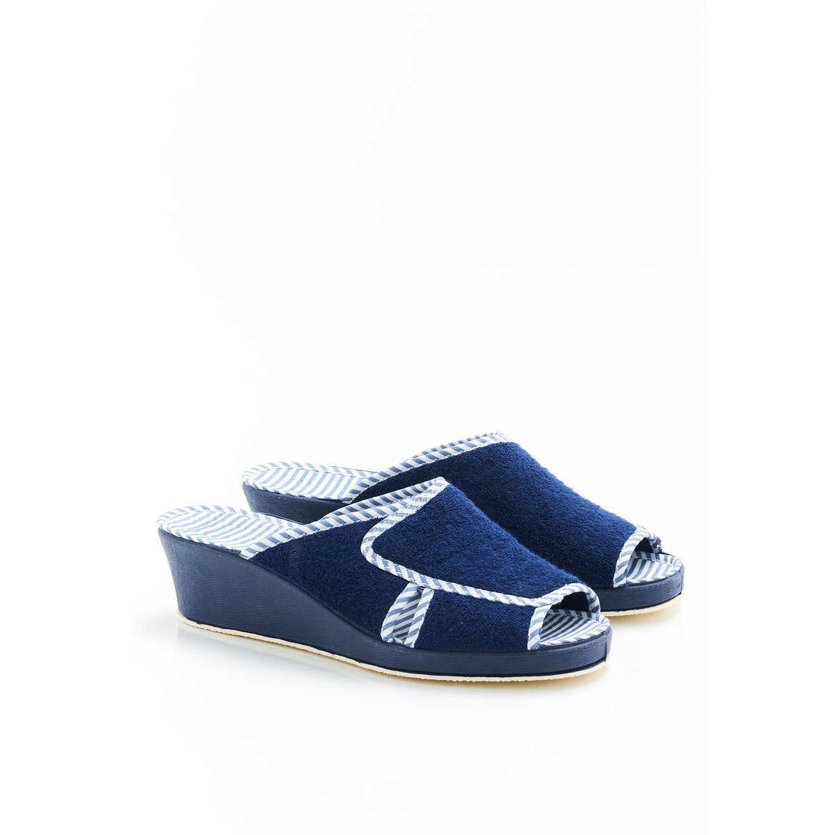 Mules fantaisie bleu marine, DAMART
