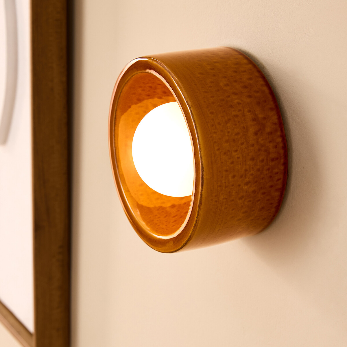 MADE.COM Mavi Flush Wall Light brown , MADE