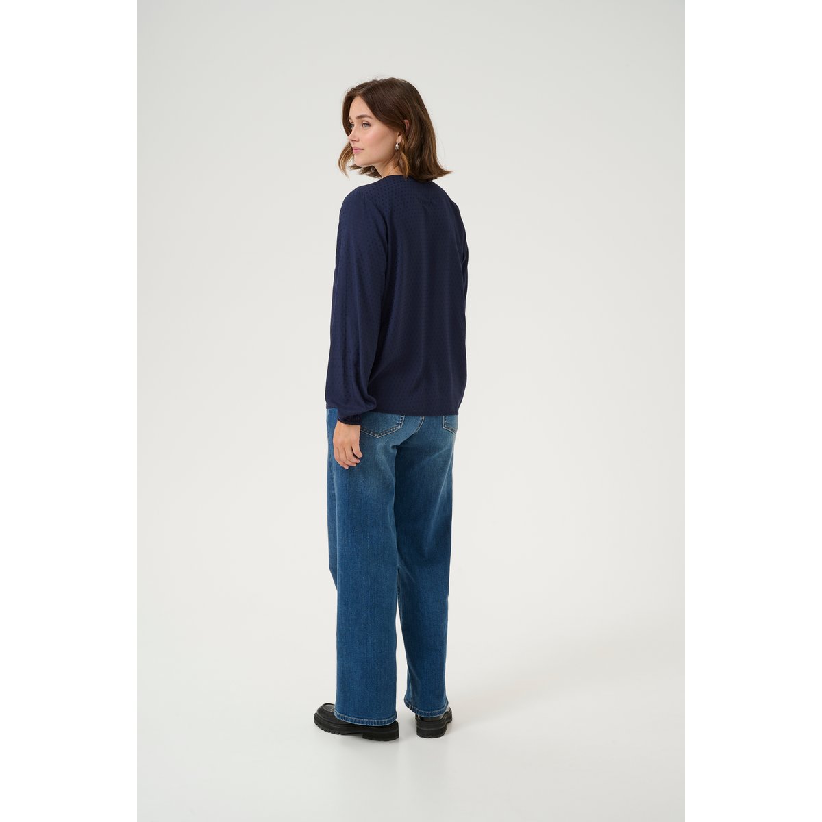 Blouse with long sleeve bleu midnight marine, KAFFE