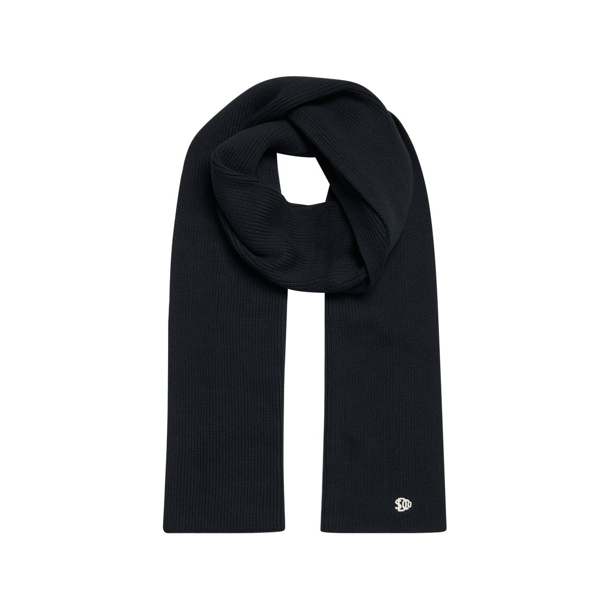 Écharpe en maille logo SD&Co noir, SUPERDRY