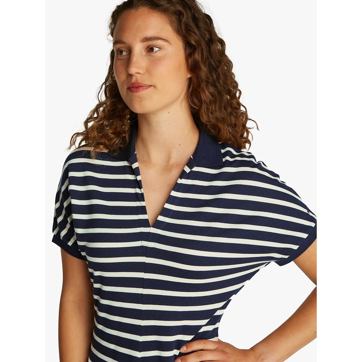 Striped Full Polo Dress navy/white, TOMMY HILFIGER