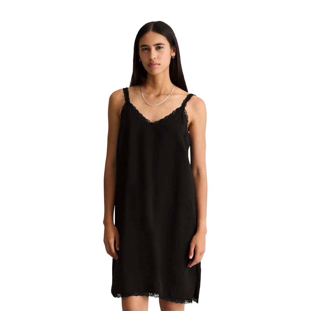 Robe lingerie droite en TENCEL™ Modal noir, MARC O’POLO DENIM