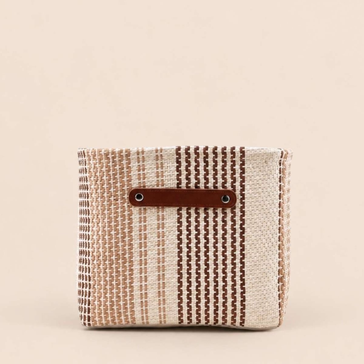 Set de 3 paniers rectangulaire en corde de papier beige, ORNAMI
