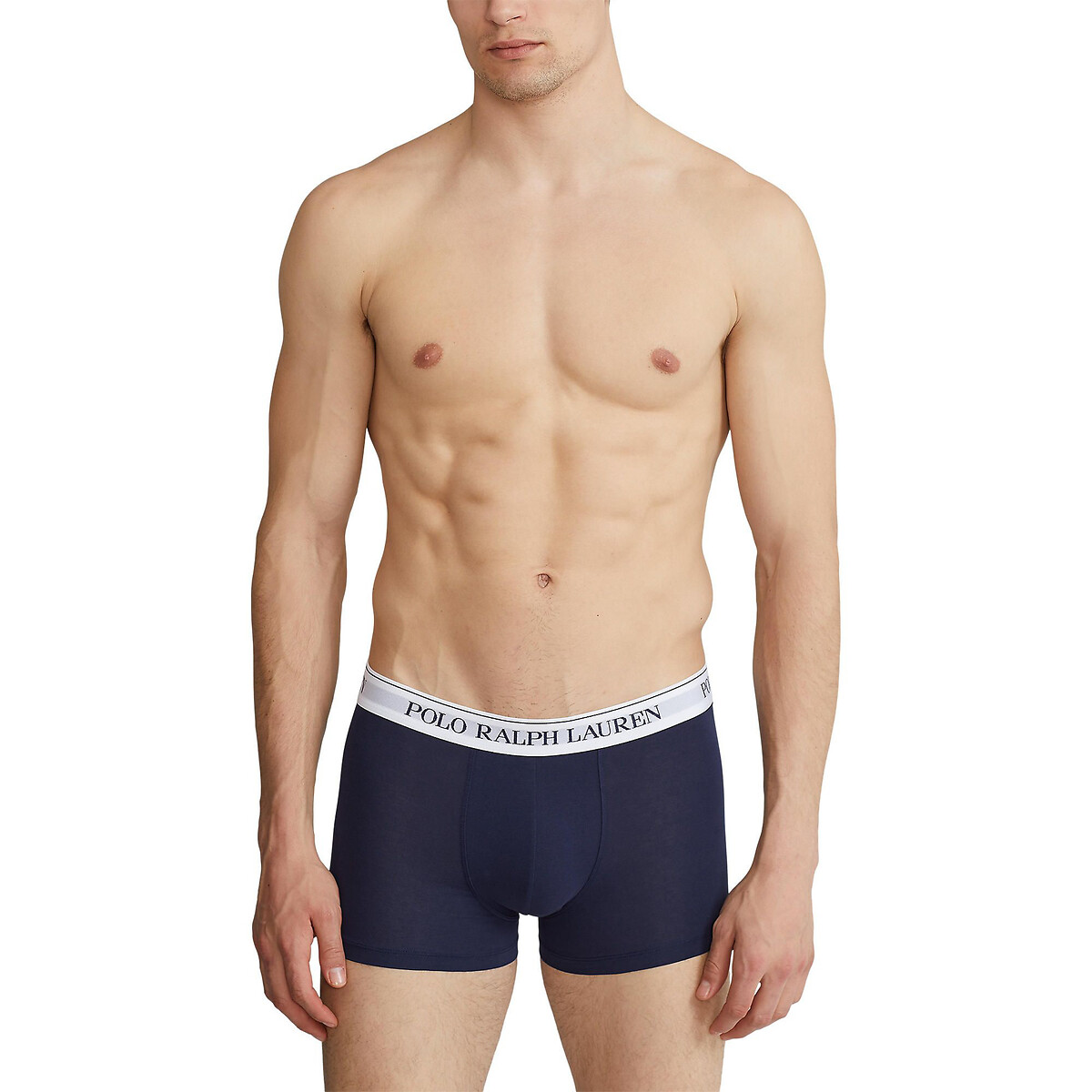 Pack of 3 Classic Cotton Stretch Boxer Briefs navy blue, POLO RALPH LAUREN