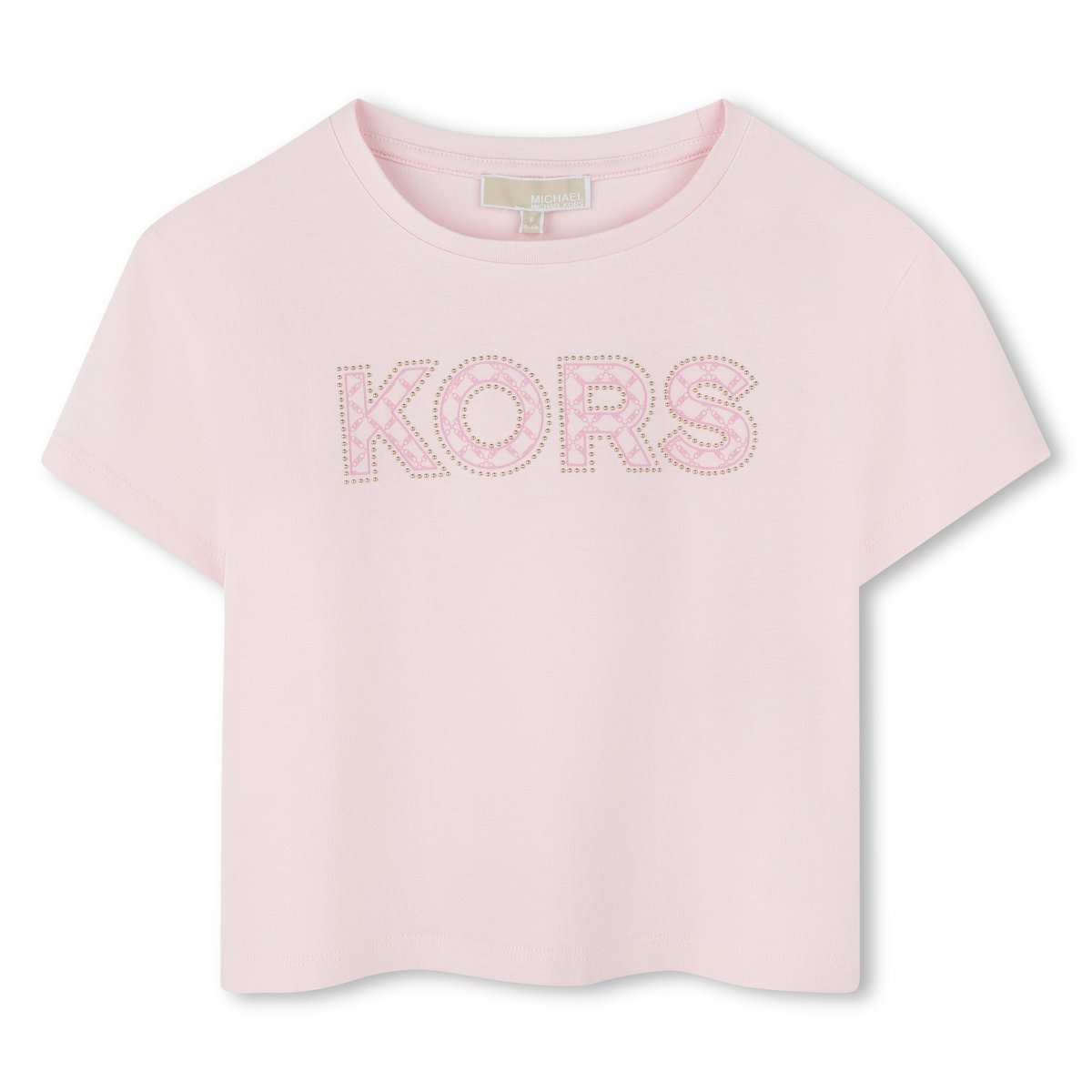 T-shirt court en coton marshmallow, MICHAEL KORS