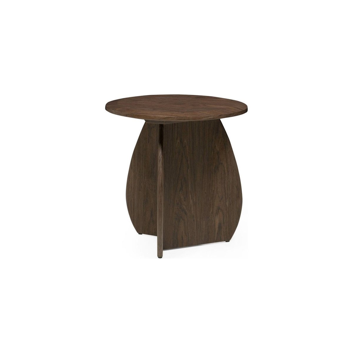 Table d'appoint ronde en bois de noyer noyer foncé, RECOLLECTION