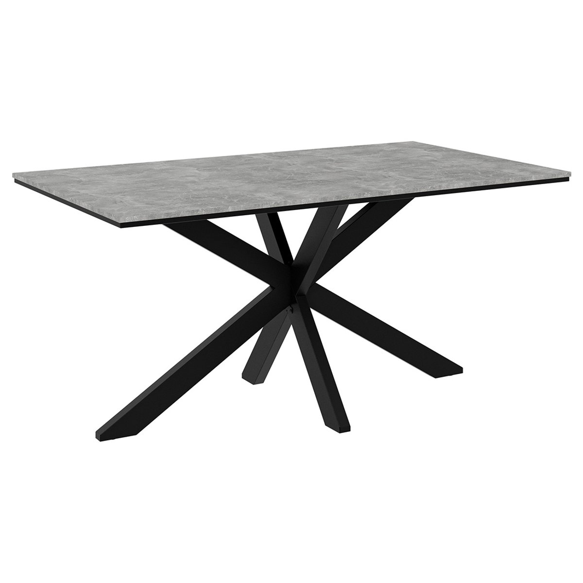 Table à manger  90x160 cm - TOM gris / noir, BEST MOBILIER